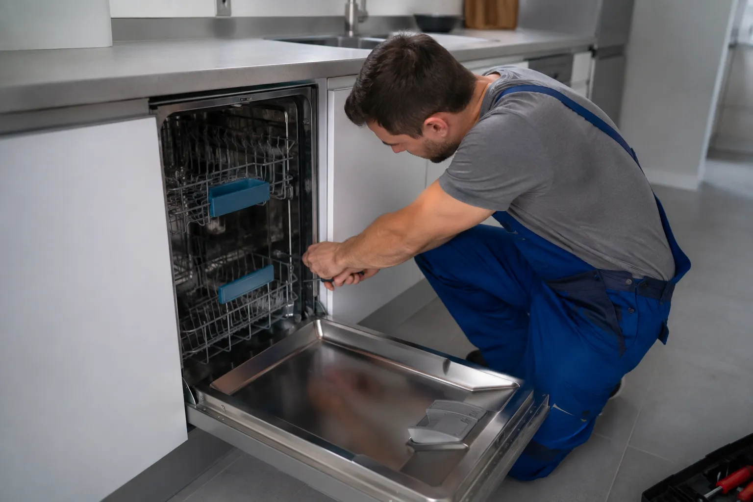 tecnico ripollet reparando lavavajillas